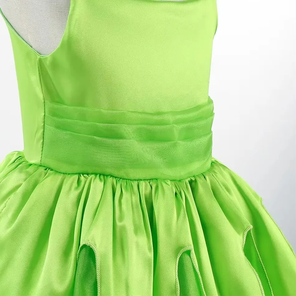 Girls Fairy Costume Dress Halloween Costumes Green Fancy Summer Dresses Princess Cosplay Carnival Party 3 4 5 6 7 8 Years image 6