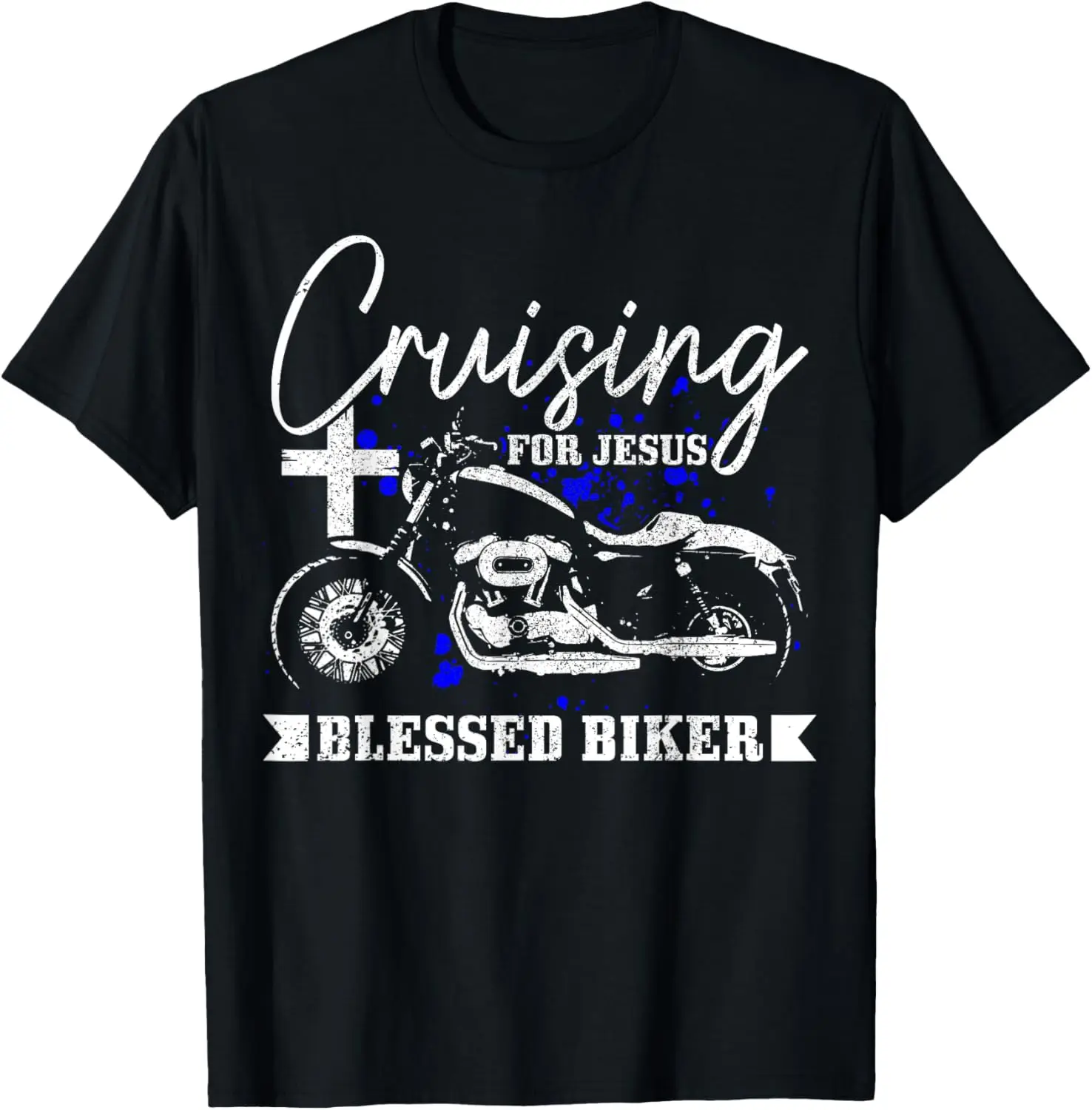 

Christian Biker Cruising For Jesus Vintage Motorcycle T-Shirt