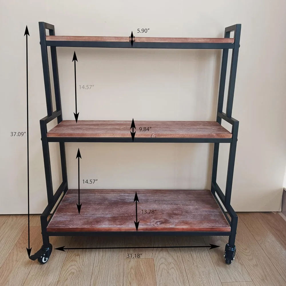 37 Rak Tanaman Logam dan Kayu, Penggunaan Dalam/Luar Ruangan, Rak Bertingkat