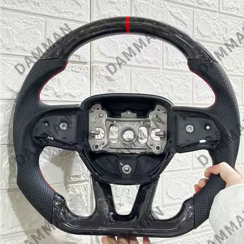 Forged Carbon Fiber Steering Wheel For Dodge Challenger Charger HELLCAT 2015 2016 2017 2018 2019 2020 2021 2022 Car Accessories