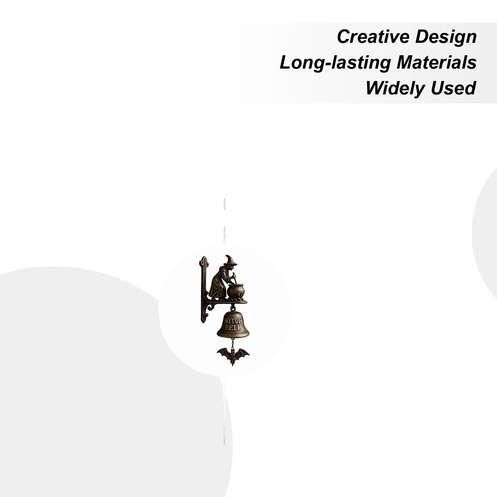 

Door Chime Bell Witch Dachshund Farmhouse Doorbell Hangable Manual Ring Decorative Bell for Wall Shop Courtyard Porch