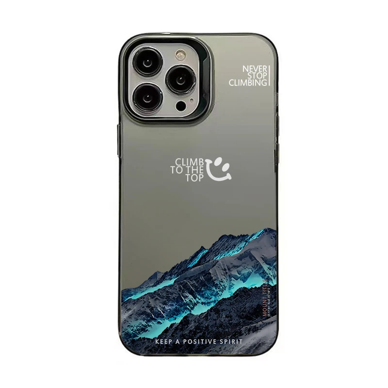 Śnieżna góra modna pokrowiec na iPhone 15 14 Plus 15 14 13 12 11 Pro Max Mini X Xs Max 7 8 Plus miękka osłona TPU WK10