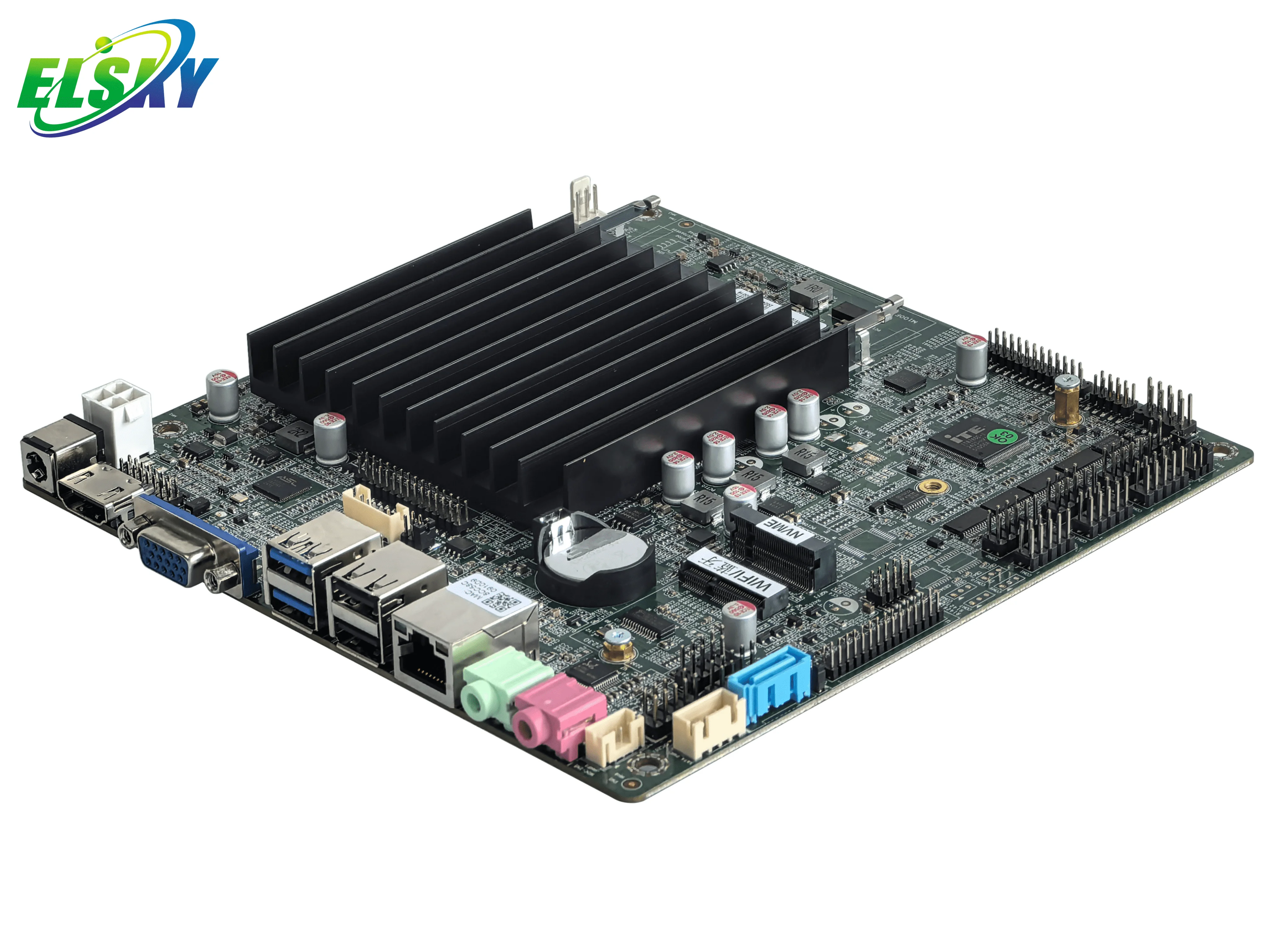 New ELSKY Industrial Mini-ITX Motherboard M100F  Alder Lake-N CPU DDR4 16GB Single 6*RS232/485 COM Ports SATA Integrated