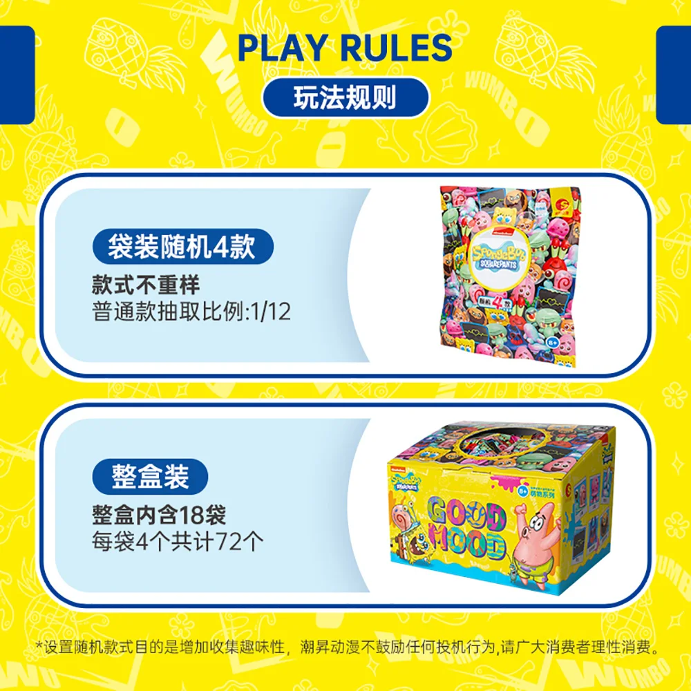 New Genuine SpongeBob SquarePants Mini Blind Box Adorable Model Decorations Funny Toys Sweet Birthday Gifts for Anime Lovers