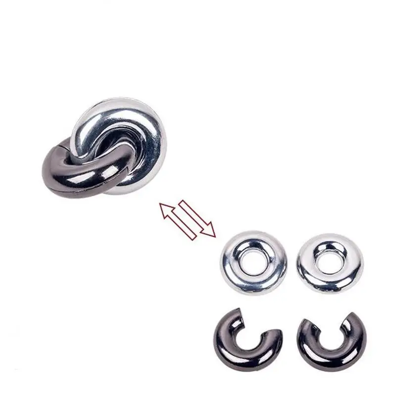 Set of 9PCS Intelligence Metal Puzzle Logic Mind Brain Teasers Rings Lock Puzzles Game Gift for Adults Children