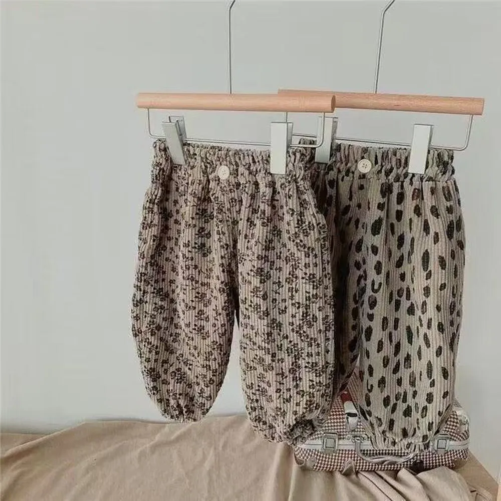 Pantalons décontractés pour enfants pour le printemps et l'automne, nouveaux Styles pour garçons et filles, sarouel en velours côtelé, pantalons lanterne pour filles, tendance