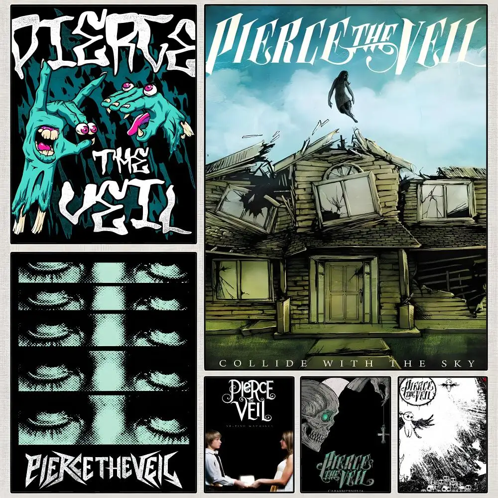 Band Pierce the Veil Selfish Machines Poster PP Wall Art Print Removable Water-Resistant Home Decor For Bedroom Apartment Gift