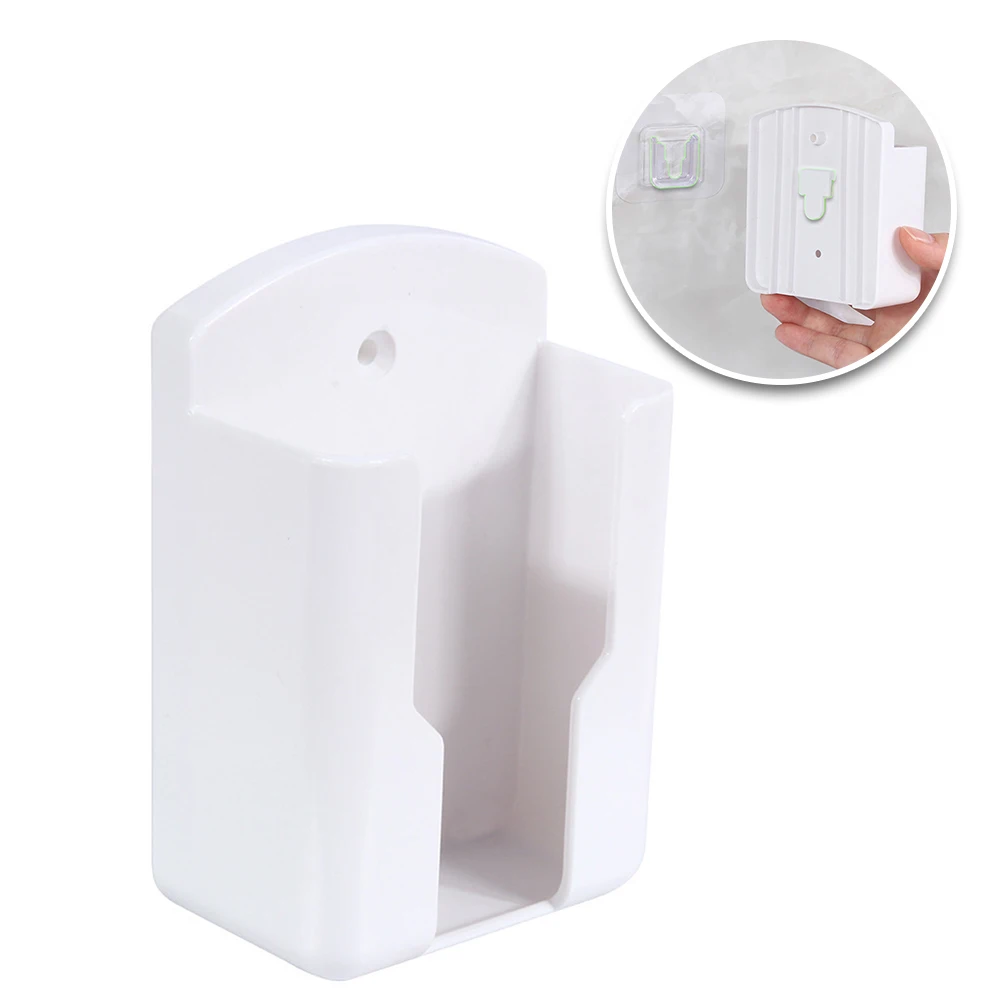 Wall Mounted Remote Control Holder Organizer Storage Box Phone Plug Stand Holder For Air Conditioner Remote Control