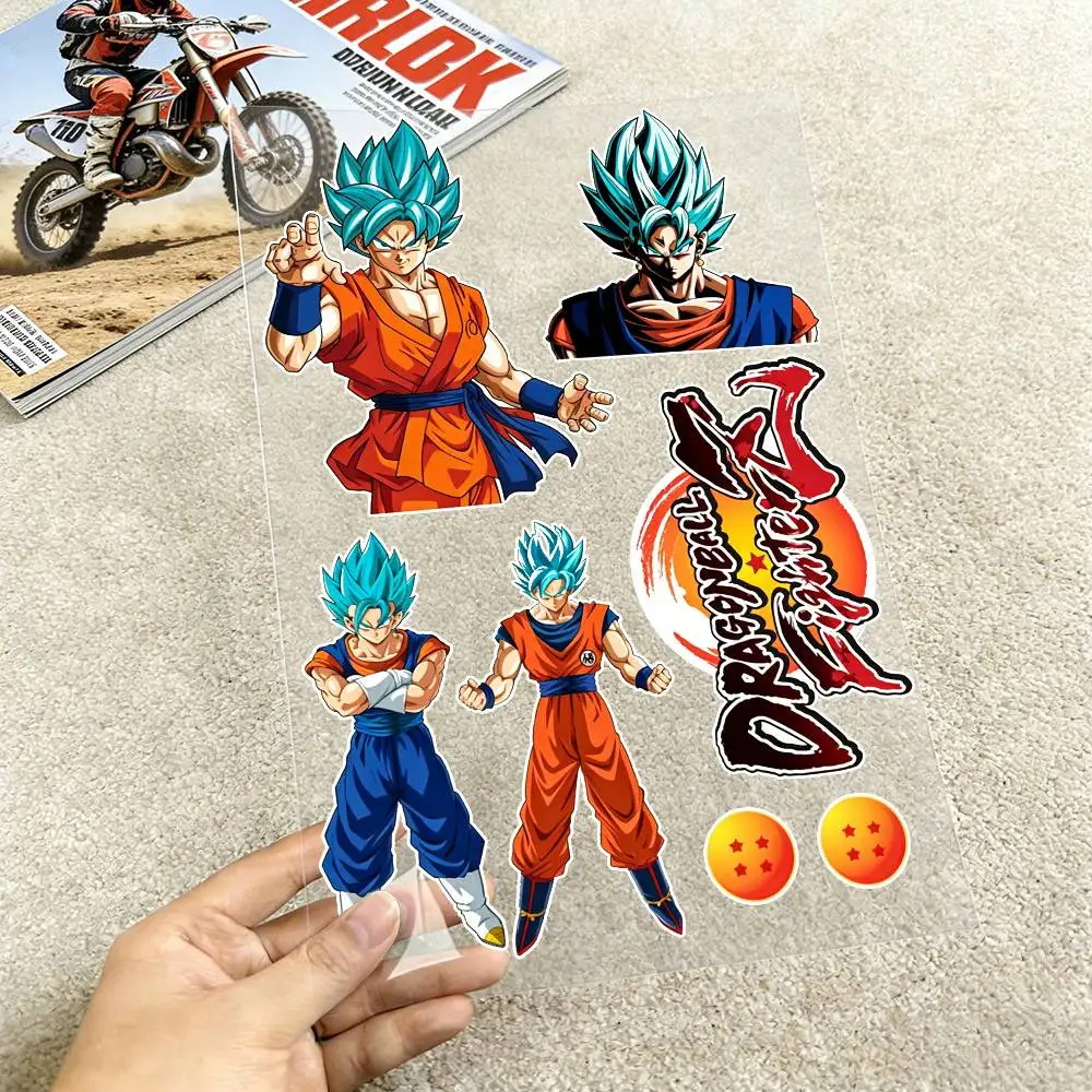 

Светоотражающие наклейки Dragon Ball FighterZ для мотоциклов, водонепроницаемые виниловые наклейки для мотоциклетных шлемов, топливных баков и велосипедов