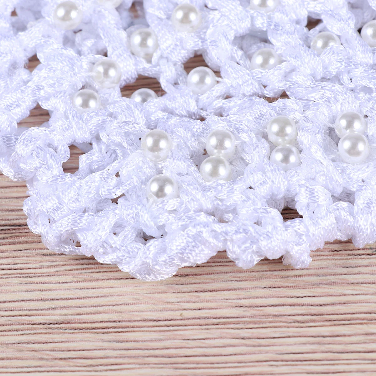 Beautiful pearl Bun Cover Snood Women Hair Net Ballet Dance Skating Crochet Styling Fashion Elastic Hair Band Headwear Accessory