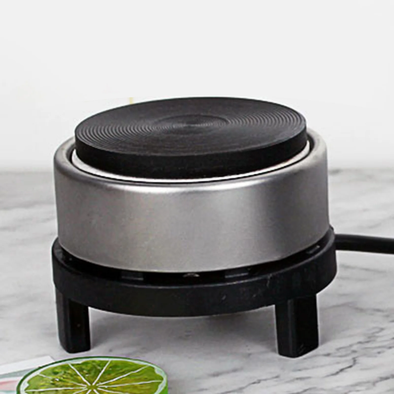 Poêle électrique 300W, brûleur en fonte, Mini réchauffeur pour thé à fond plat, cafetière, Pot en verre résistant à la chaleur