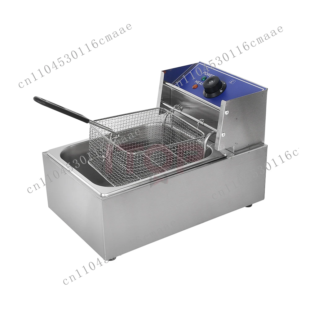 Suitable for commercial electric stainless steel fryer 220V restaurant use 6L for household and small business use