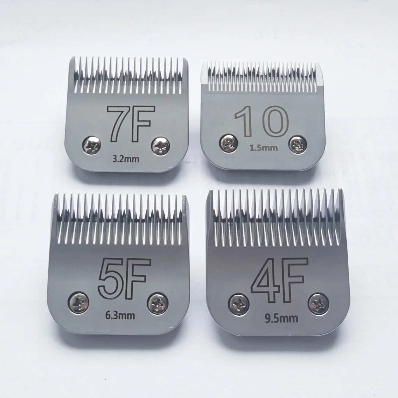 4pcs/lot 4F+5F+7F+10 A5 Steel Blade Fit Oster Heiniger Laube Moser Clipper