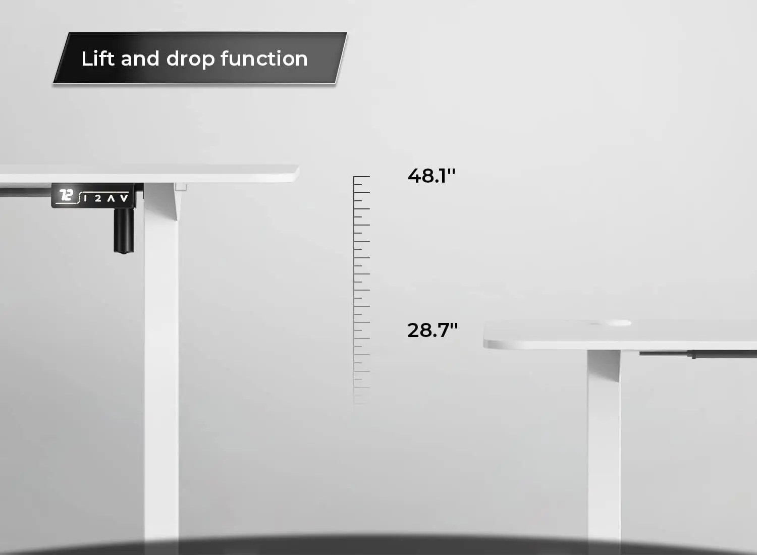 Electric Height Adjustable Standing Desk Large Sit Stand up Desk Home Office Computer Desk 40 x 24 Inches Lift Table