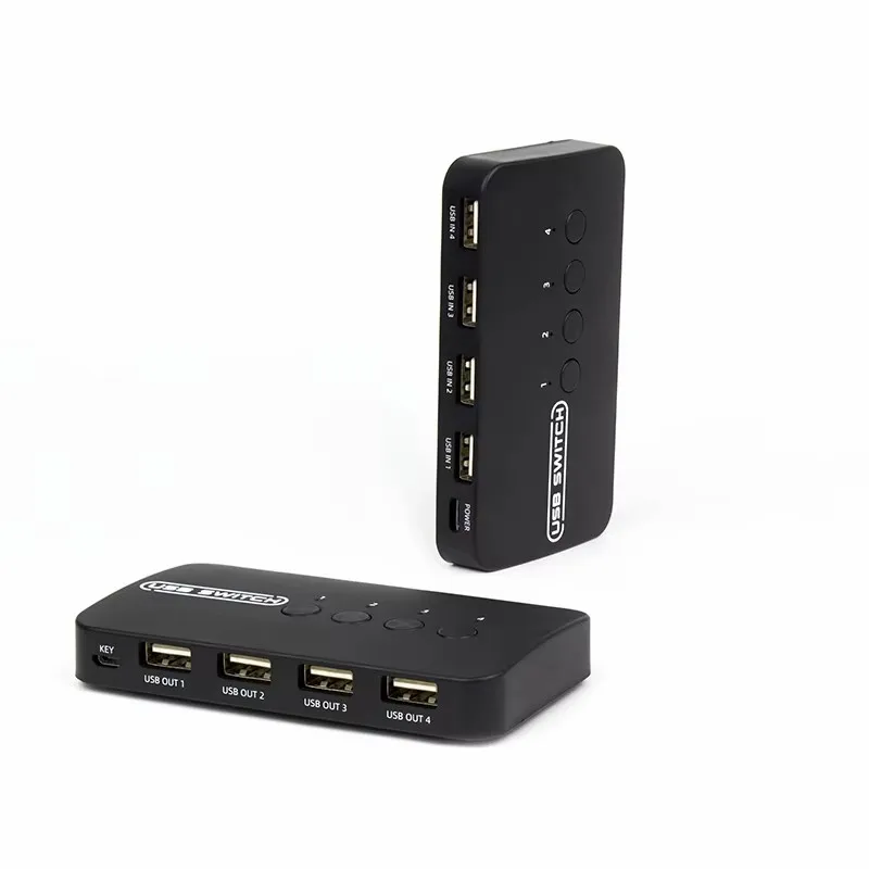 مفتاح kvm USB لـ 4 أجهزة كمبيوتر مشاركة أربعة أجهزة USB طابعة لوحة مفاتيح ماوس قرص U شاومي مي بوكس USB محور #3