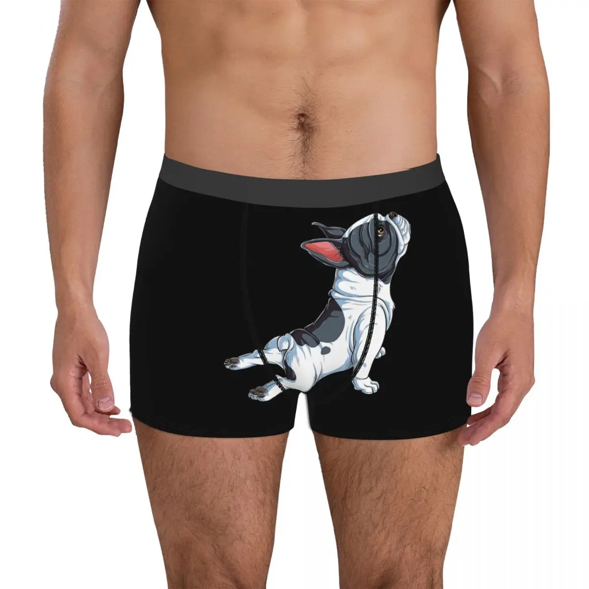 Funny French Bulldog Yoga Frenchie Namaste Underpants Breathbale Panties Male Underwear Print Shorts Boxer Briefs