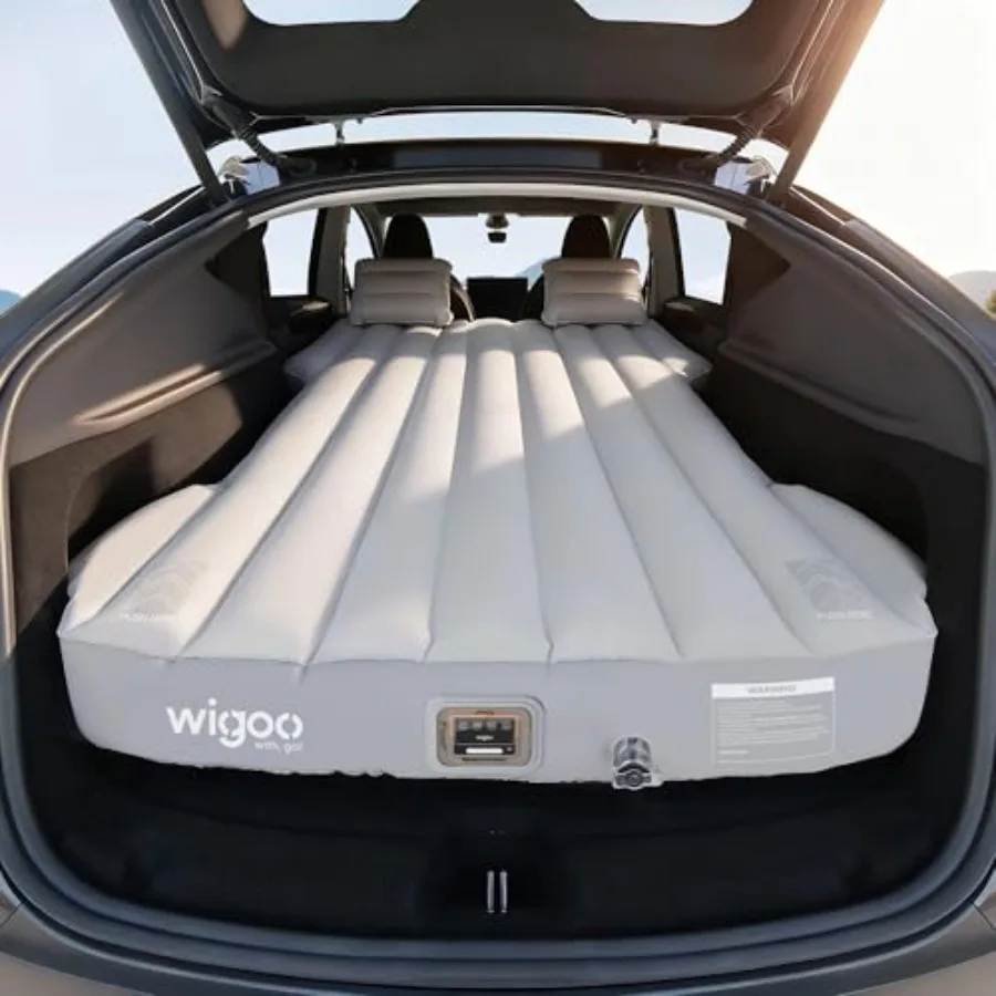 

2026 Upgrade Air Mattress for Tesla Model Y [Click Self-Inflate Home-Level Comfort] USB-C Charging Built-in Air Pump and Ergono