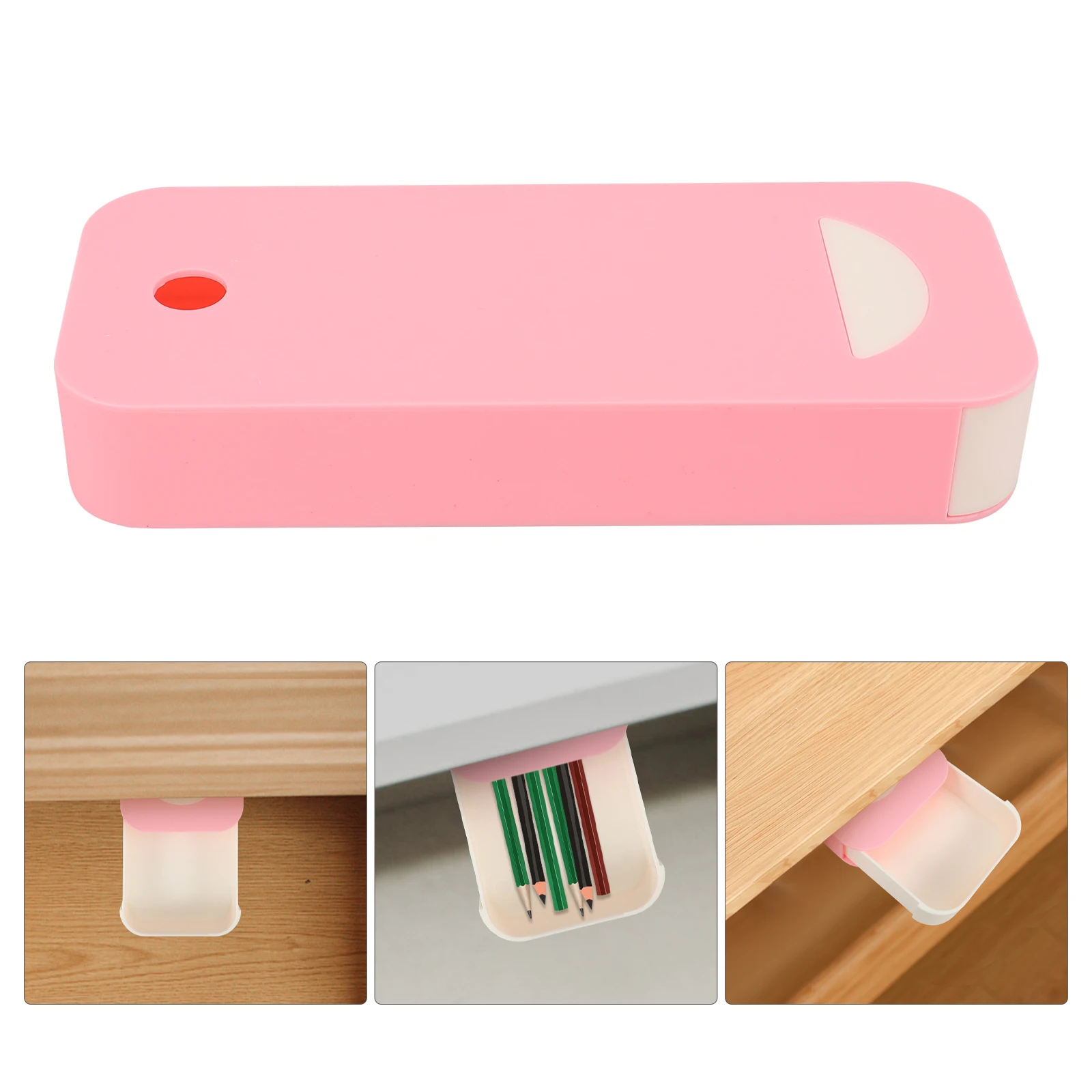 

Office Desk Drawer Under Desk Organizer Space Saving Hidden Drawer Table Storage Tray Pen Storage Holder Organizer for Pen