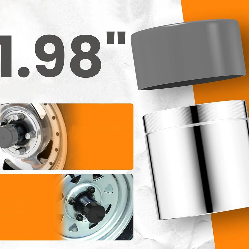 

Replacement For Trailer Boat Bearing Protector Hub Caps Dustproof 2pcs Rubber Cap1.98inch Dust Covers Car Wheel Hub