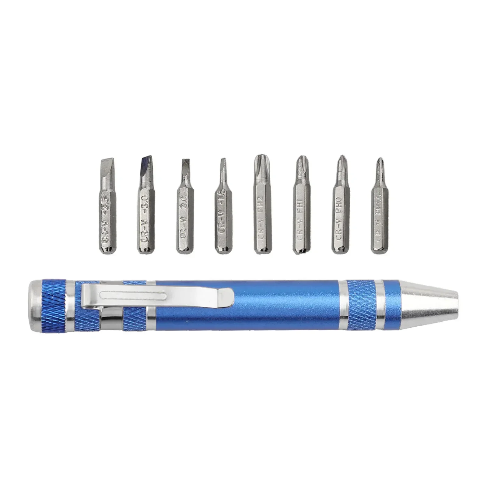 Disassembly Pen Multi-function Screwdriver Cross Head Eight Screwdriver Heads Flat Head Pocket Or Toolbox Storage