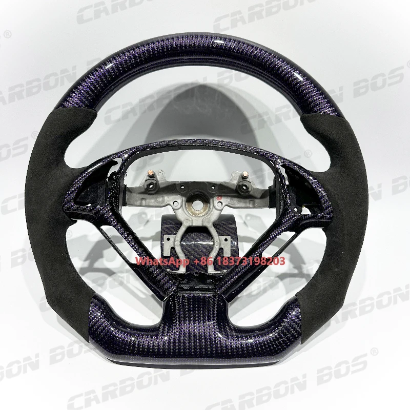 

Hot Sale Purple Carbon Fiber and Black Alcantara Customizable for Infiniti FX35 G25 G37 Q50 Q60 Q70 350Z Car Steering Wheel