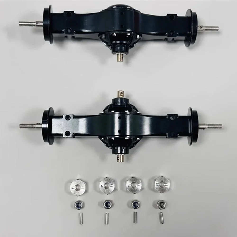 1 Set Simulatie Metalen Achteras voor 1/14 Tamiya RC Truck Auto Voor Scania 770S Voor Volvo FH16 Voor MAN DIY Onderdelen Speelgoed