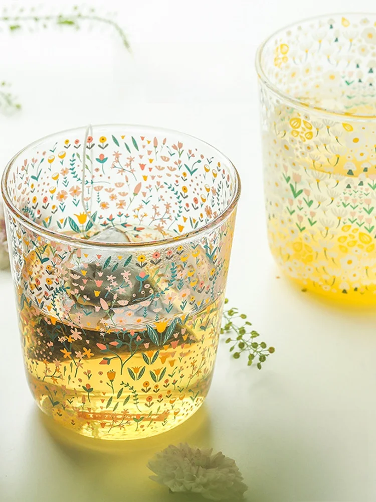 

Heat Resistant Glass Cup for Office Drinking Water Cup Women's Tea Cup JOJOS L PDbird Fre Sle Single Layer Borosilie G...