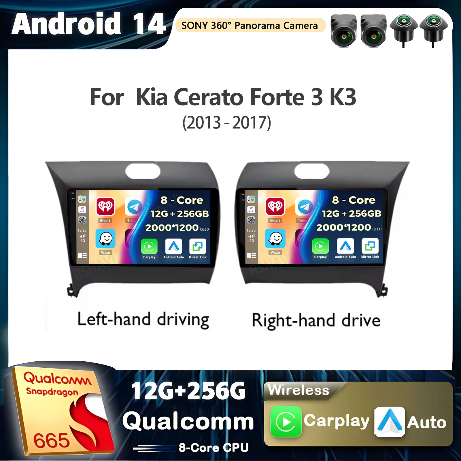 

Android 14 Carplay Auto For Kia Cerato Forte 3 K3 2013 - 2017 Radio Player Multimedia stereo Navigation Video Head Unit GPS DSP