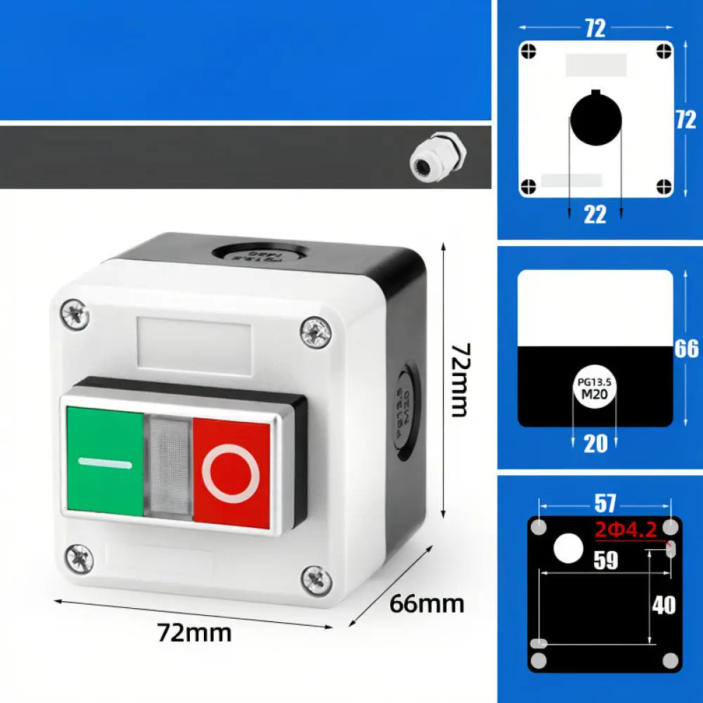 Durable Push Button Control Enclosure Industrial Switch Box For Electrical Equipment Maintenance Automation System