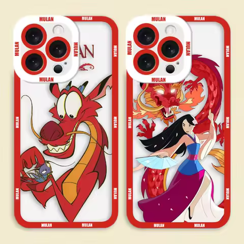 Disney Mushu Mulan Dragon Clear Phone Case For Samsung Galaxy A73 A72 A71 A55 A54 A53 A52 A52S A51 A50 A33 A32 A30 A22 A21S Case