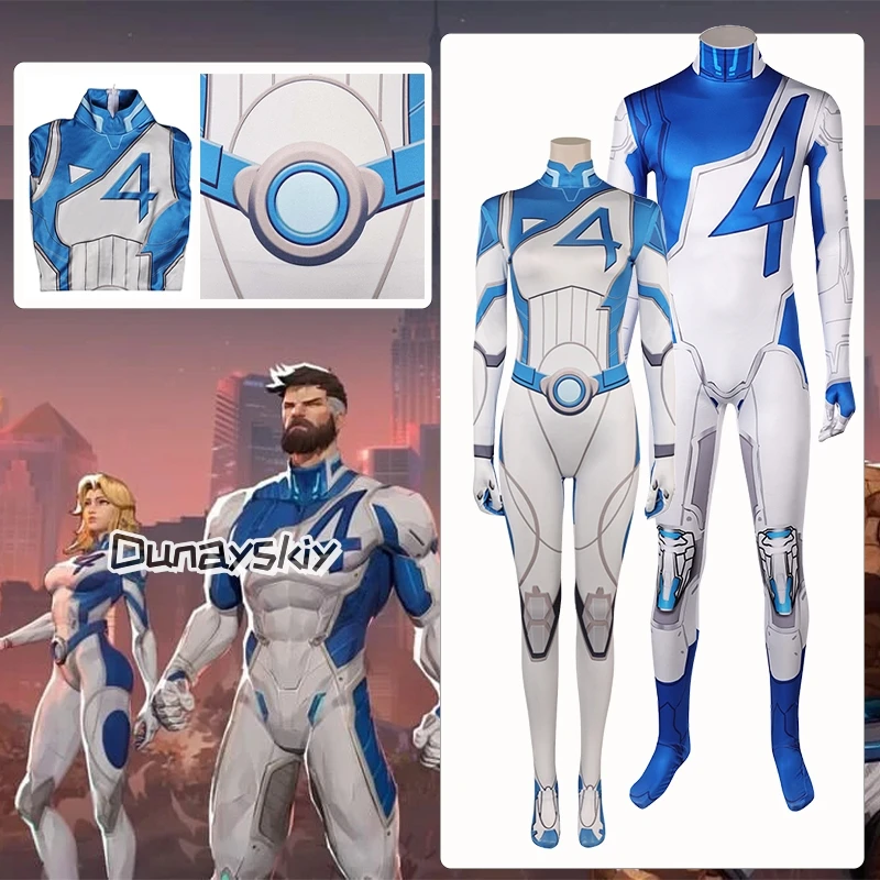 GAME Storm Rivals Cosplay Costume INVISIBLE WOMAN /PSYLOCKE/MISTER FANTASTIC RolePlay Jumpsui XS-2XL Bodysuits For Halloween