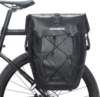 Waterproof Bike Bag 25L Travel Cycling Bag Basket Bicycle Rear Rack Tail Seat Trunk Bags Bicycle Bags Panniers 1PCS