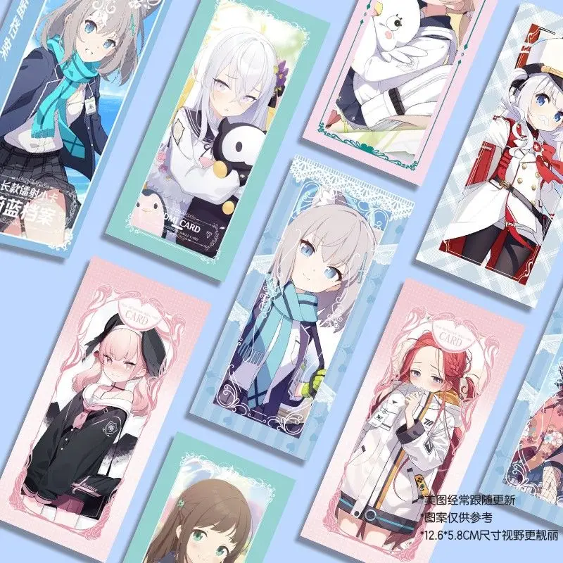 40PCS Anime Blue Archive Takanashi Shiroko Asagi Mutsuki Cosplay Peripheral Postcard Laser Ticket Collection Card Bookmark Gift