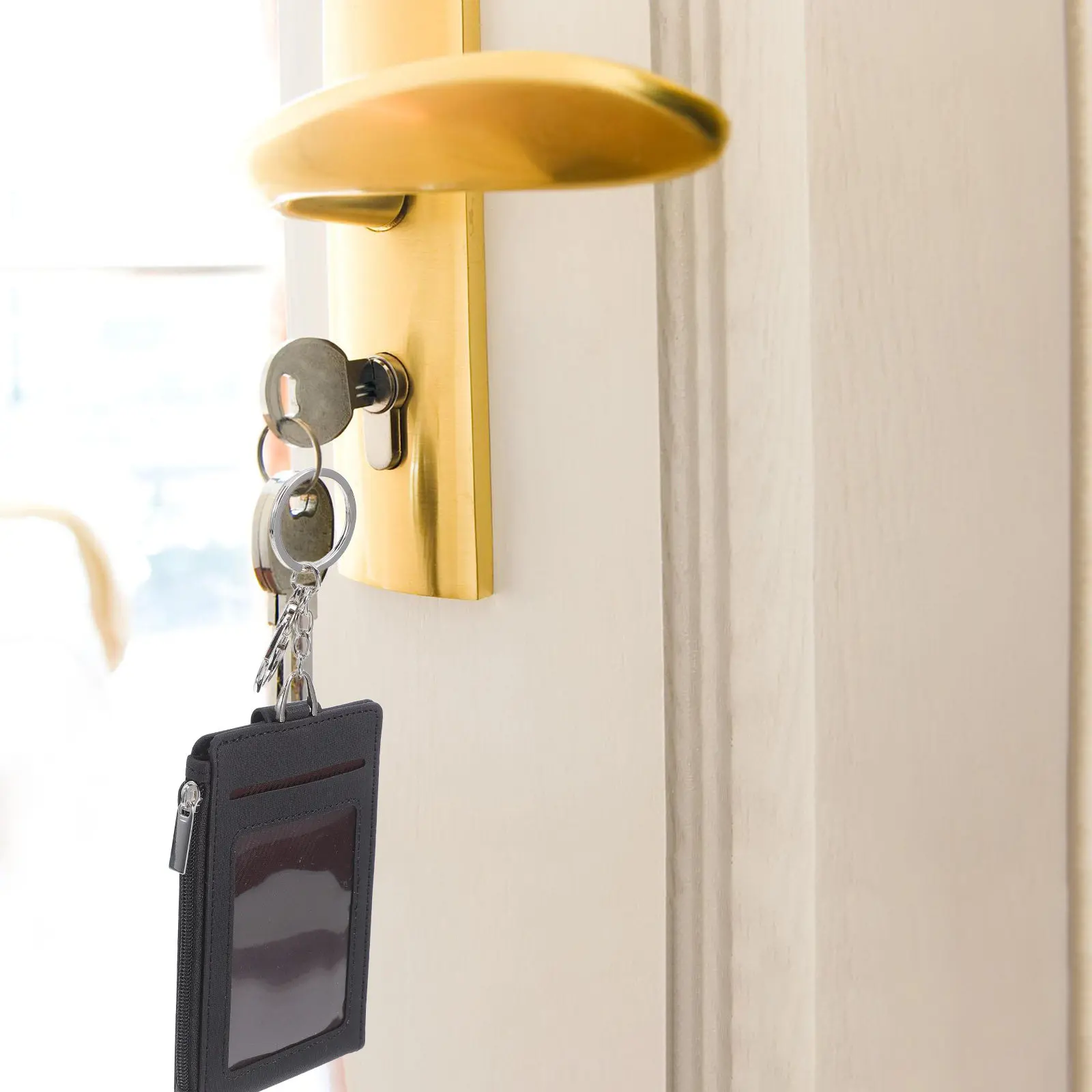 

Визитница-кошелек из ПУ-материала, водонепроницаемая, с брелоком, для удостоверений личности, проездных, для учителей, медсестер, сотрудников службы безопасности, офисных работников