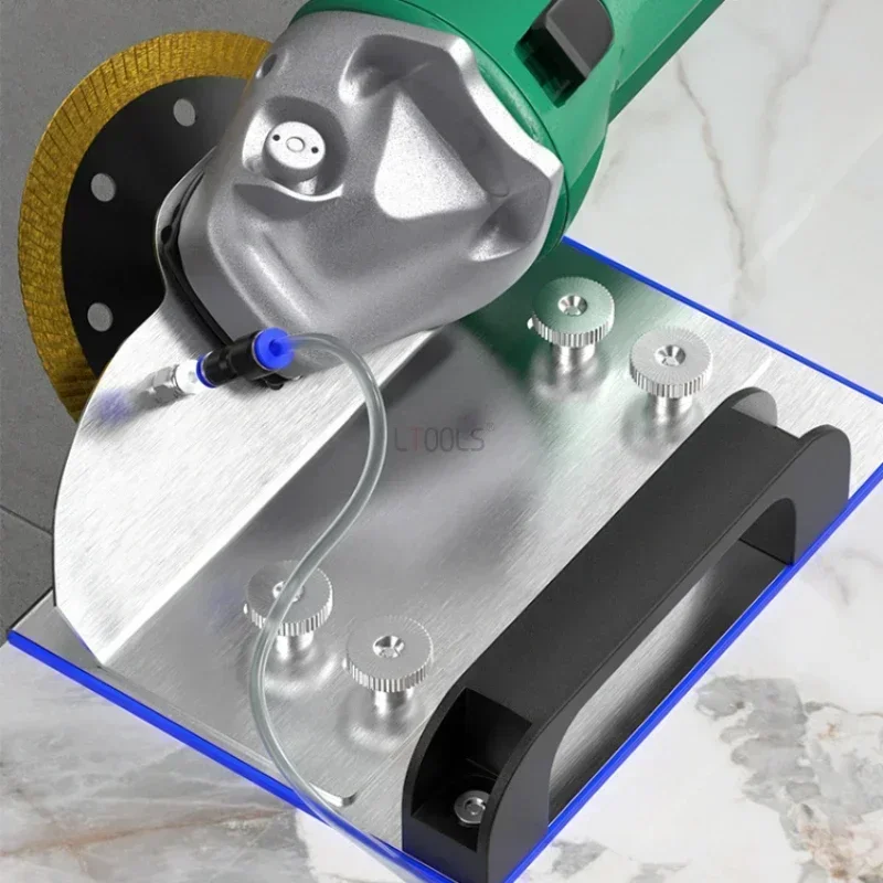 45 Degree Tile Chamfering Tool Secure Clamping Tile Chamfer Cutting Bracket with 6mm Water Hose for Most 100 Type Angle Grinder