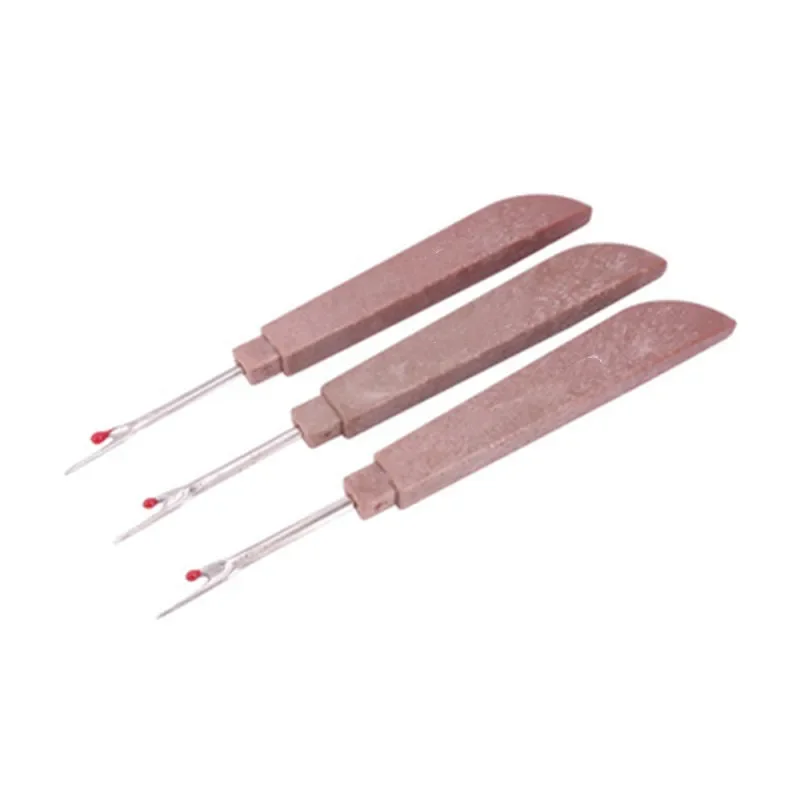 1/3Pcs Plastic Handle Craft Thread Cutter Seam Ripper Stitch Needle Arts DIY Brown Sewing Tools Sewing Accessories Hot Sale