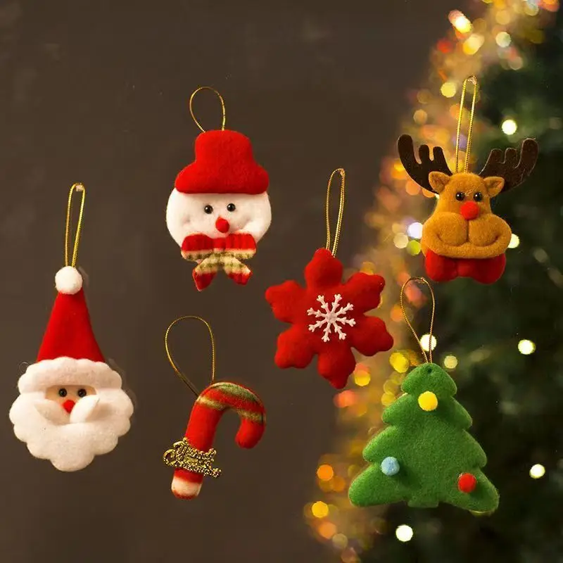 Christmas Plush Santa Tree Ornaments 12pcs Cute Hanging Pendants for Xmas Party Home Decoration Holiday Small Gift Idea 2026