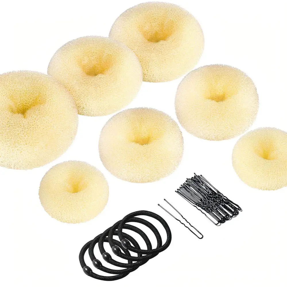 Elegant Hair Donut Bun Maker Kit Sponge Styling Tool For Bridal Wedding Party Hair Braiding Accessory Women Styling