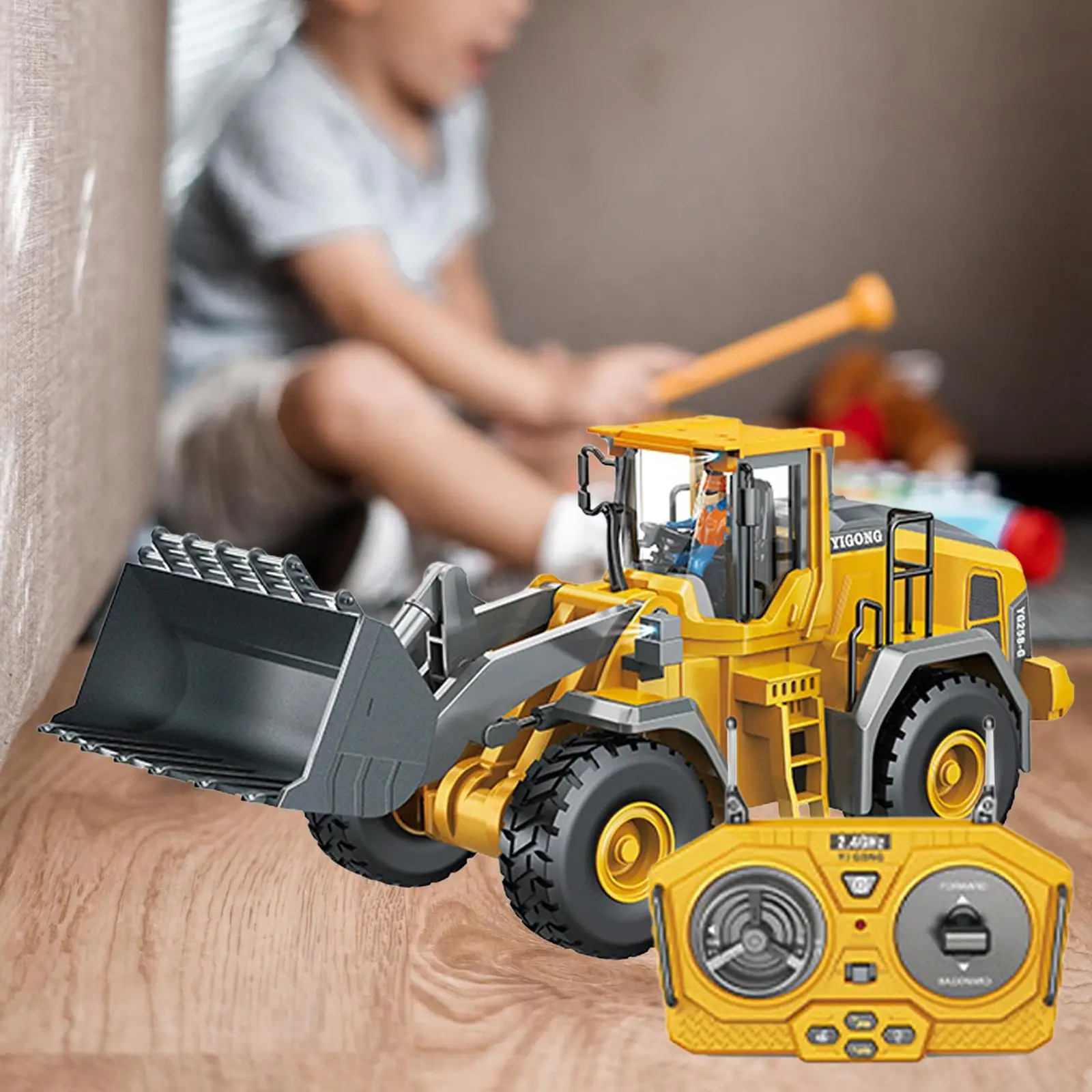 Large Remote Control Excavator Toy Electric Truck Digger Toy Educational Toys RC Excavator Toy for 4-7 Year Old Adults Boys