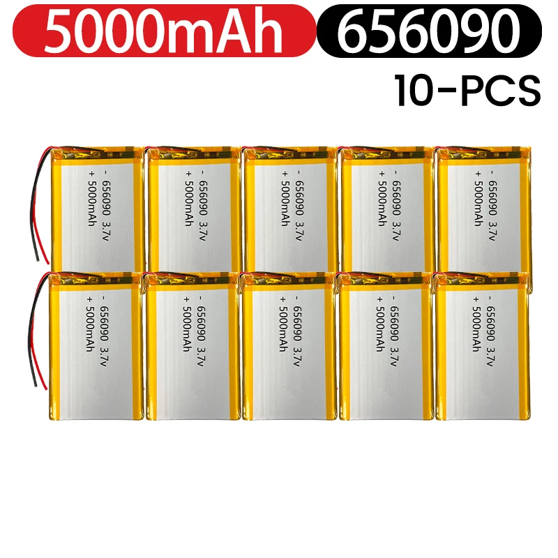 3.7V 5000mah 656090 High Capacity Battery+PCB Protection Board Rechargeable Battery For Power Bank Locator Warm Hand Treasure