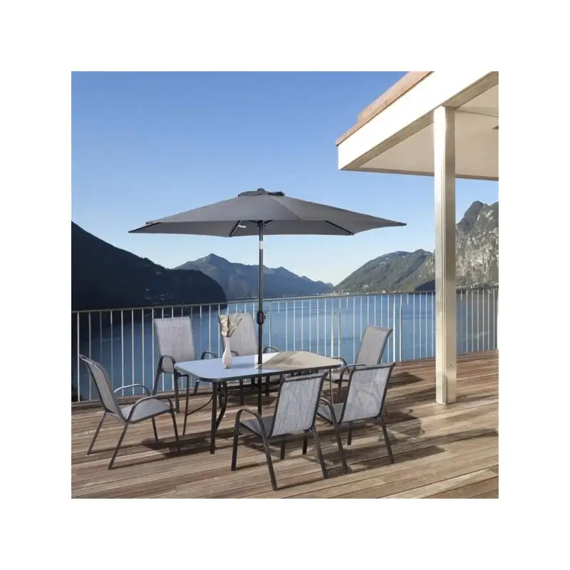 

Outdoor Dining Set w/ Table, Chairs & Umbrella