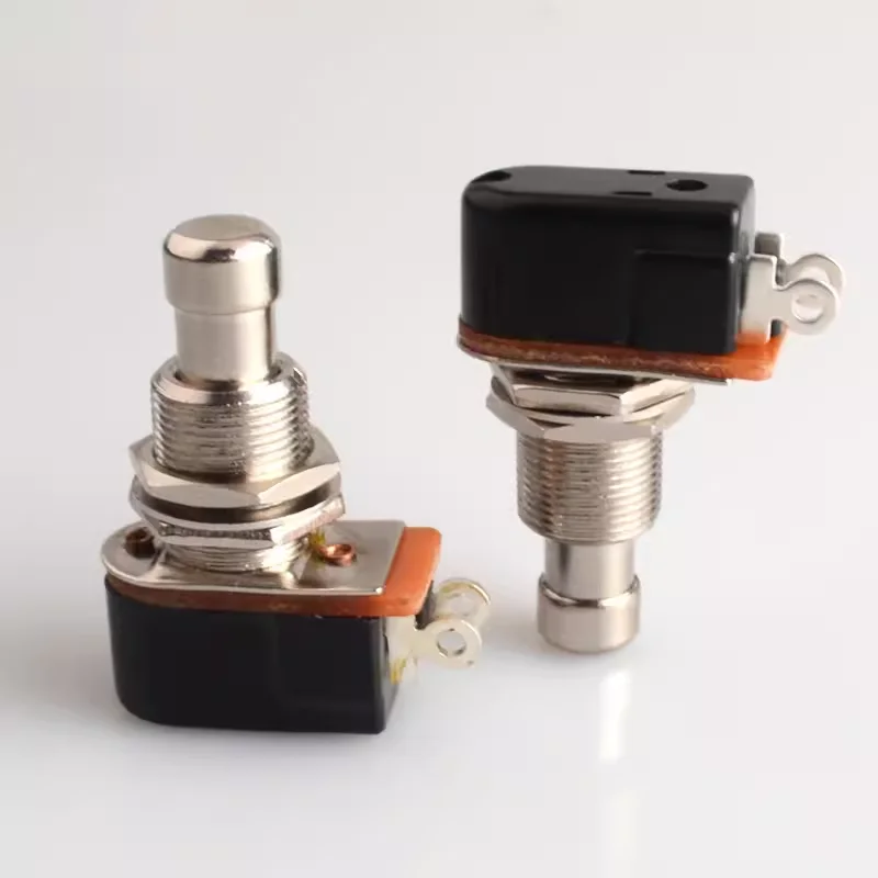 2 Pin lock-free self-resetting guitar effect player foot switch pin button 12mm switch