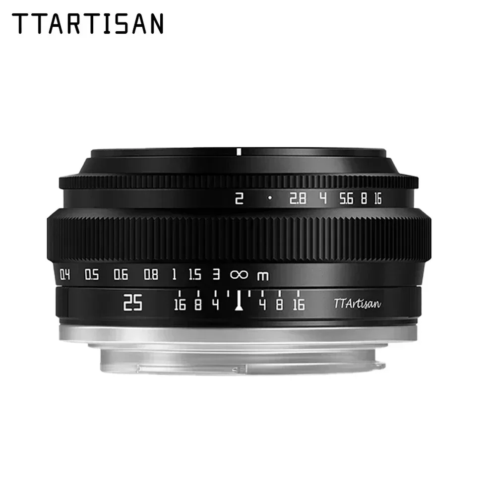 

Объектив для портретной фотокамеры TTArtisan 25 мм F2 APS-C MF для Sony A6000 A7RIII A7S Fuji XT30 XT-100 Nikon ZFC Z5 M43 Mount