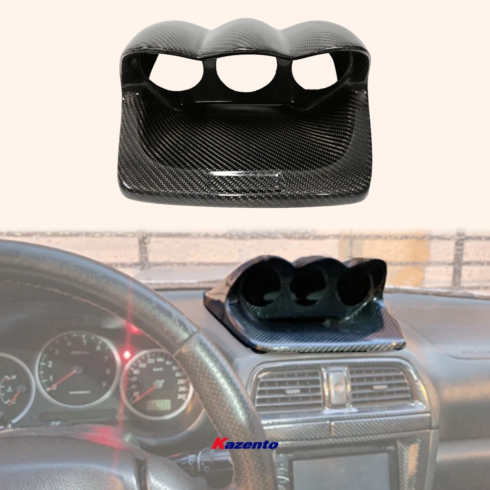 

For Subaru Impreza WRX 9th 2002-07 GD Triple Gauge Pod 60mm Dashboard Carbon