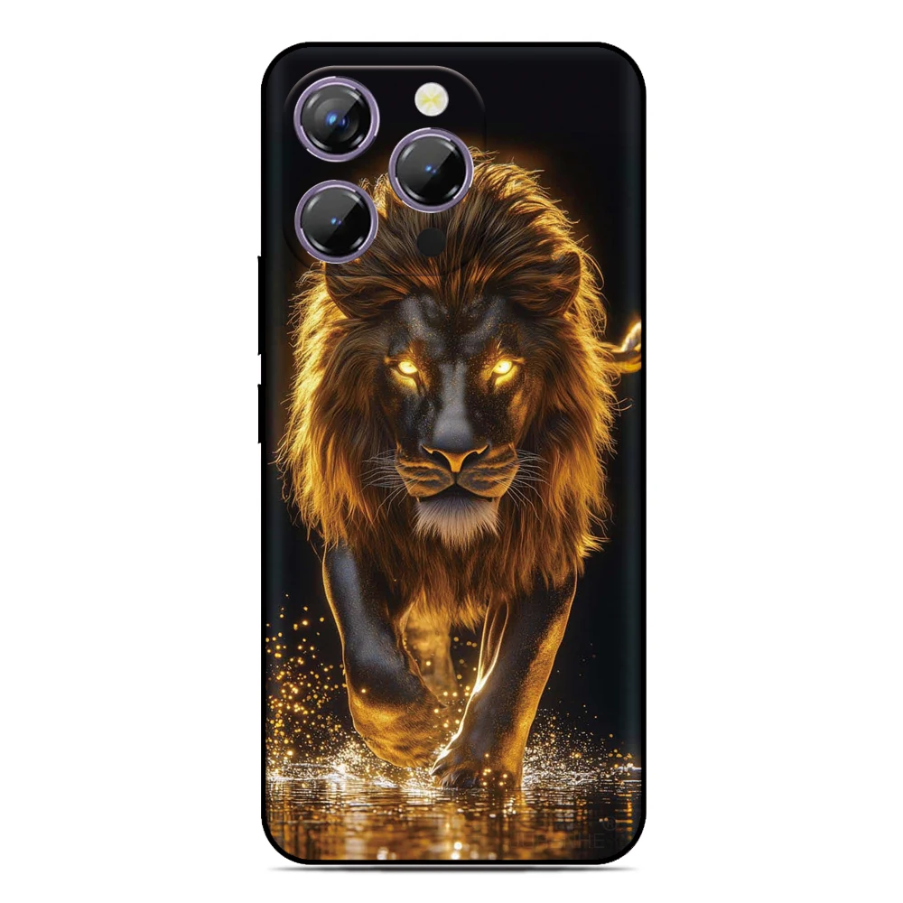 샤오미 14T 포코 C85 C65 X6 M7 C40 C71 F4 M4 레드미 15 15C 13C 12C 10C 4G A5 노트 13 프로 5G 폰 케이스용 라이온 로어 커버