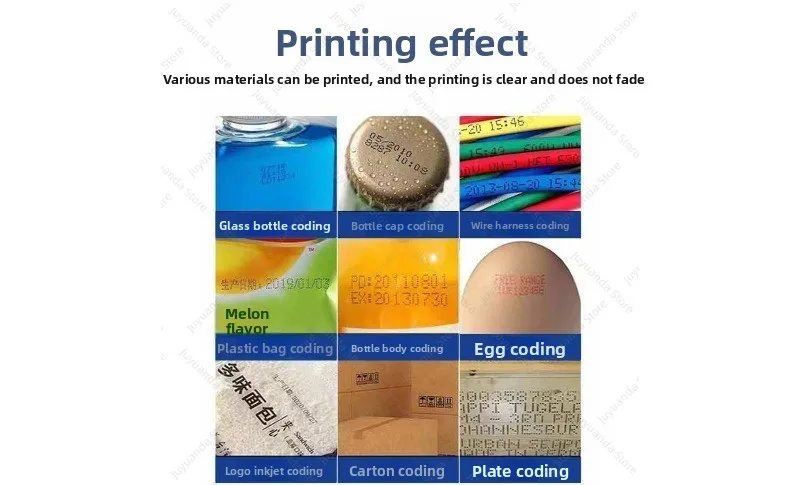 Mini Handheld Inkjet Printer Smart Date Coding Machine for Bottle Cap Plastic Bag Can Concave Convex Surface Ink Marking