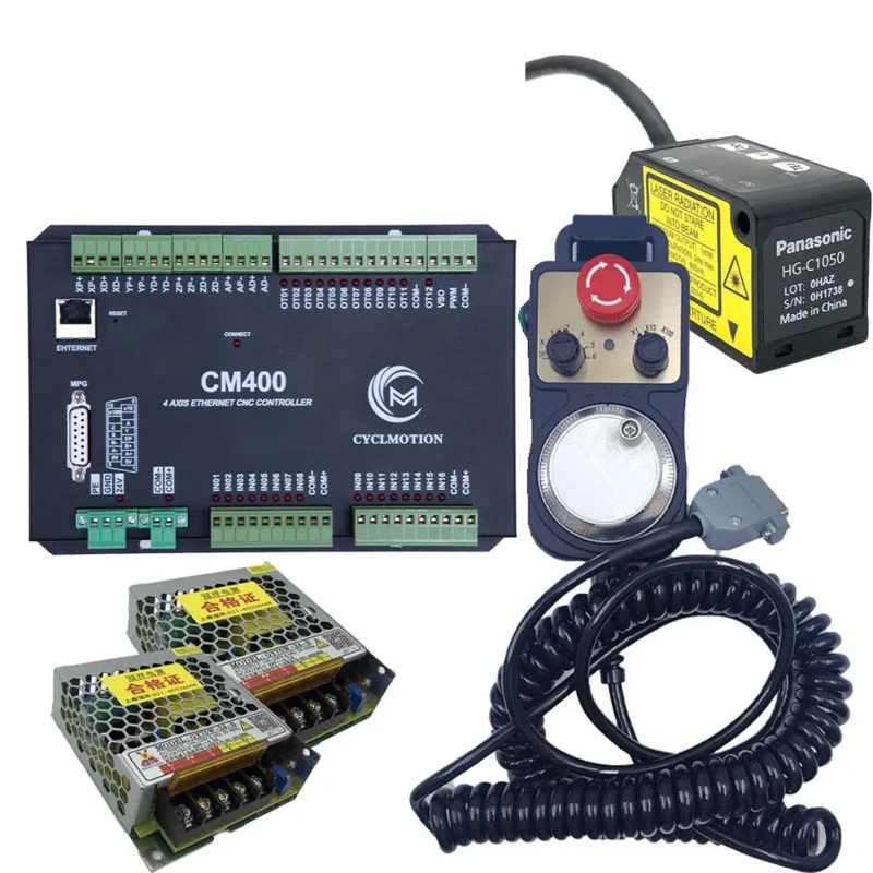 Macchina per incidere CNC 3/4 assi Cyclmotion 6 assi scheda di controllo RTCP 6 assi alimentatore MPG HG-C1050 micro sensore display laser