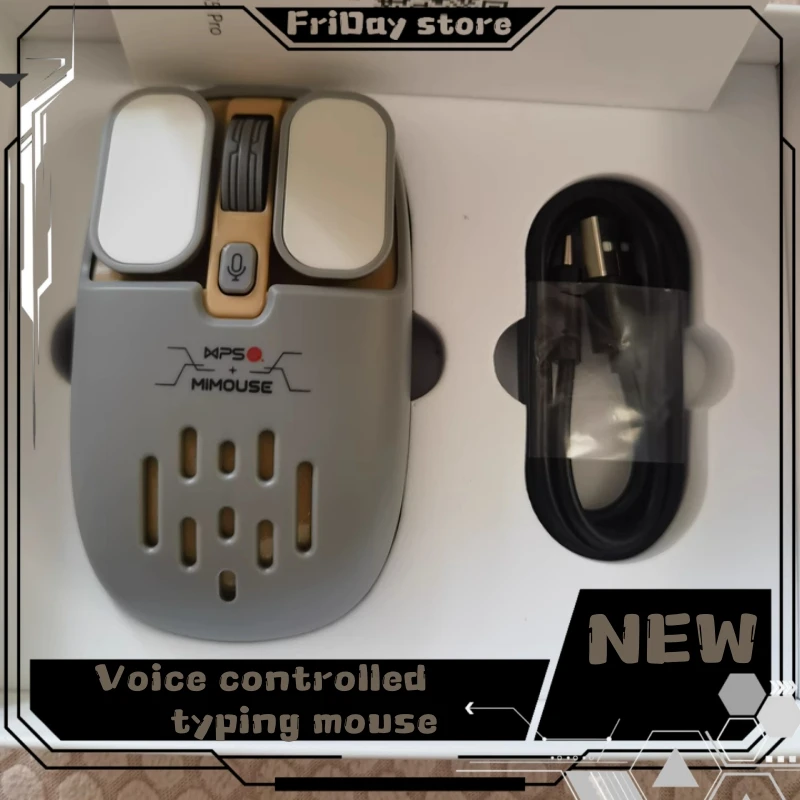 S5pro Voice Mouse Voice Input Intelligent Recognition Wireless Bluetooth Two Connection Modes Voice Controlled Typing Mouse