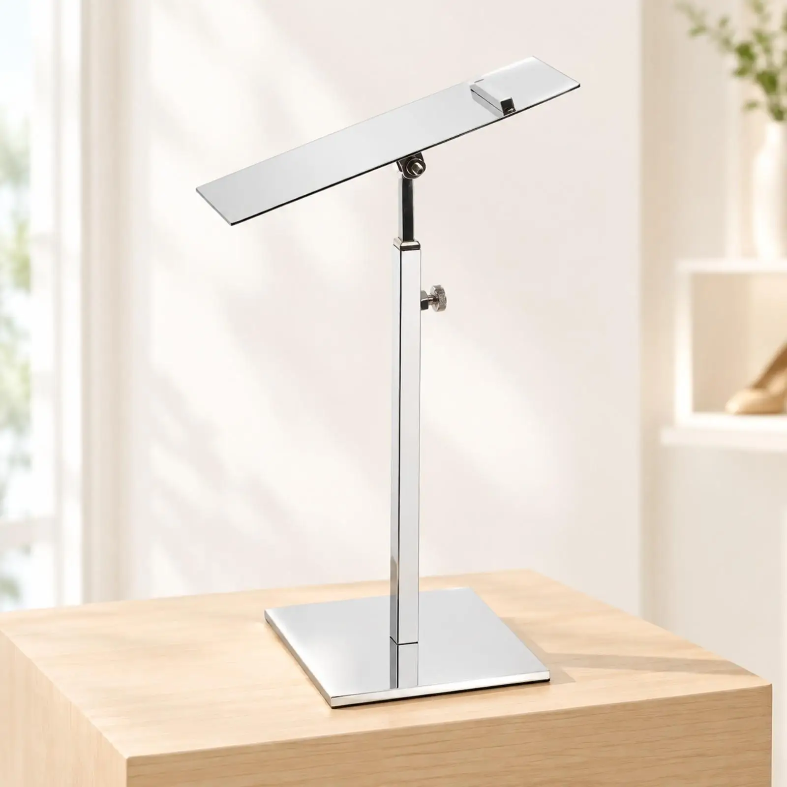 Shoe Showcase Stand with Stable Base Stainless Steel Display Rack for Product Photography Boutique Store Window Pedestal