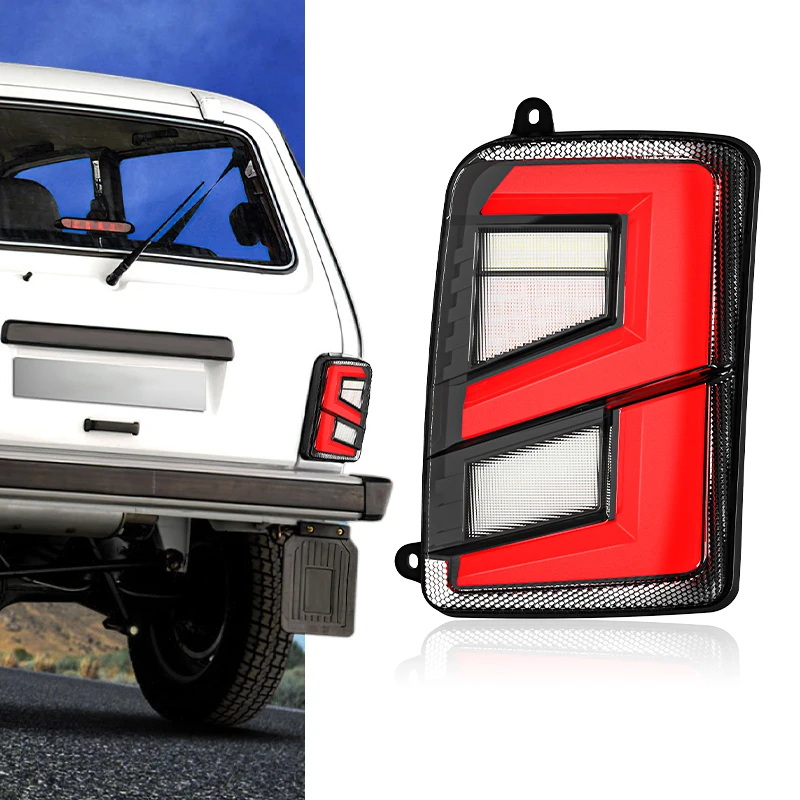 LED Tail Lights With Stop Brake Reversing Light Running Turn Signal PMMA / ABS Plastic Function for Lada 4X4 Niva 1995 +